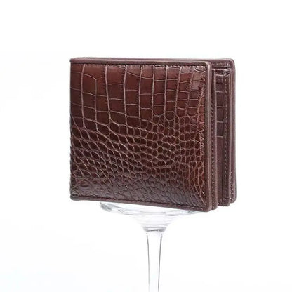Genuine Alligator Leather Bifold Wallet for Men – Luxury