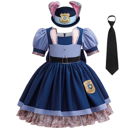 Girls Judy Bunny Police Costume Dress