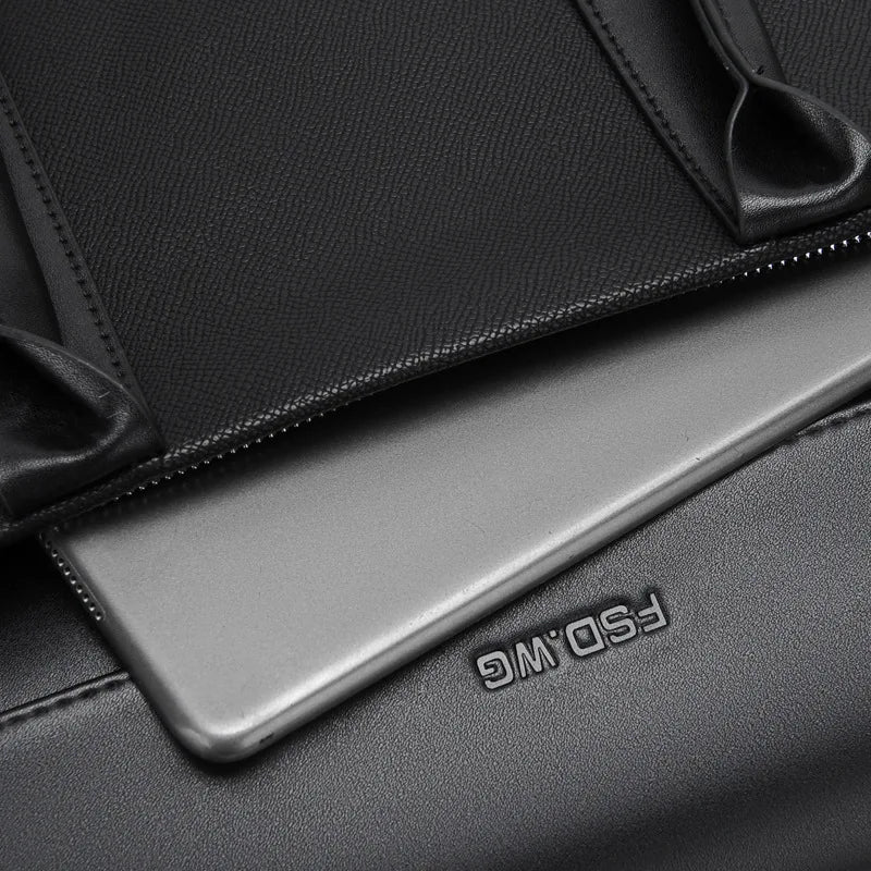 Men's Leather Briefcase Alligator Texture Business Bag