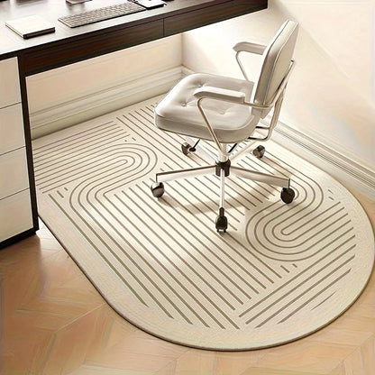 Office Chair Mat – Arch-Shaped Desk Rug, Sound-Proof & Wear-Resistant