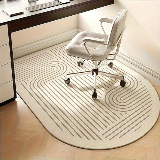 Office Chair Mat – Arch-Shaped Desk Rug, Sound-Proof & Wear-Resistant