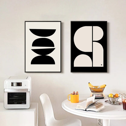 Bauhaus Abstract Geometric Wall Art Poster | Nordic Minimalist Print