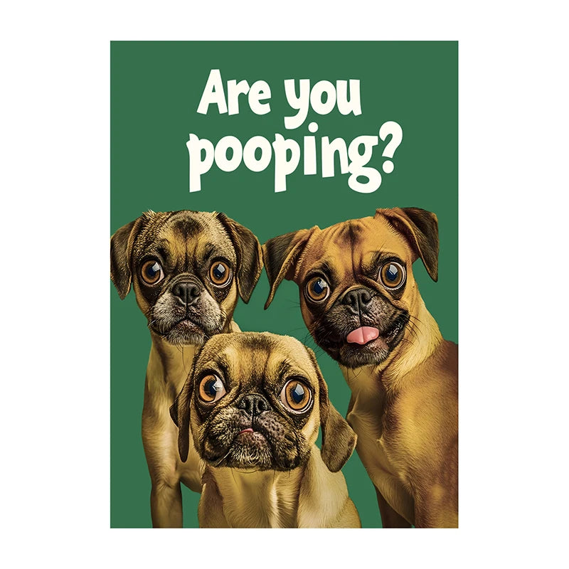 Funny Cow Poster – Are You Pooping? Farm Animal Bathroom Art