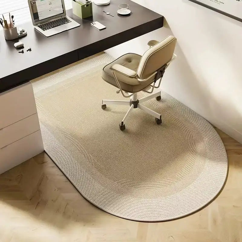 Semi-Circle Office Chair Mat – Anti-Slip Wear-Resistant Desk Rug