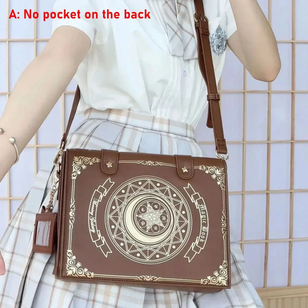 Y2K Korean Gothic Square Black Shoulder Bag