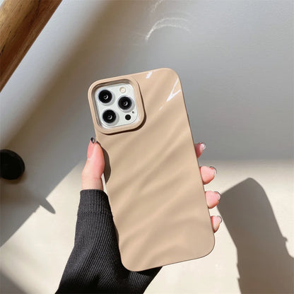 Electroplated 3D Wave iPhone Case for iPhone 17 / 16 / 15 / 14 / 13 / 12 / 11 Series