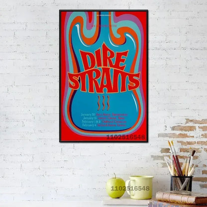 Dire Straits Wall Art Poster – Classic Rock Music Print Decor