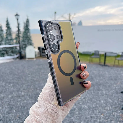 Samsung Magnetic Case – Metal Lens Frame & Wireless Charging