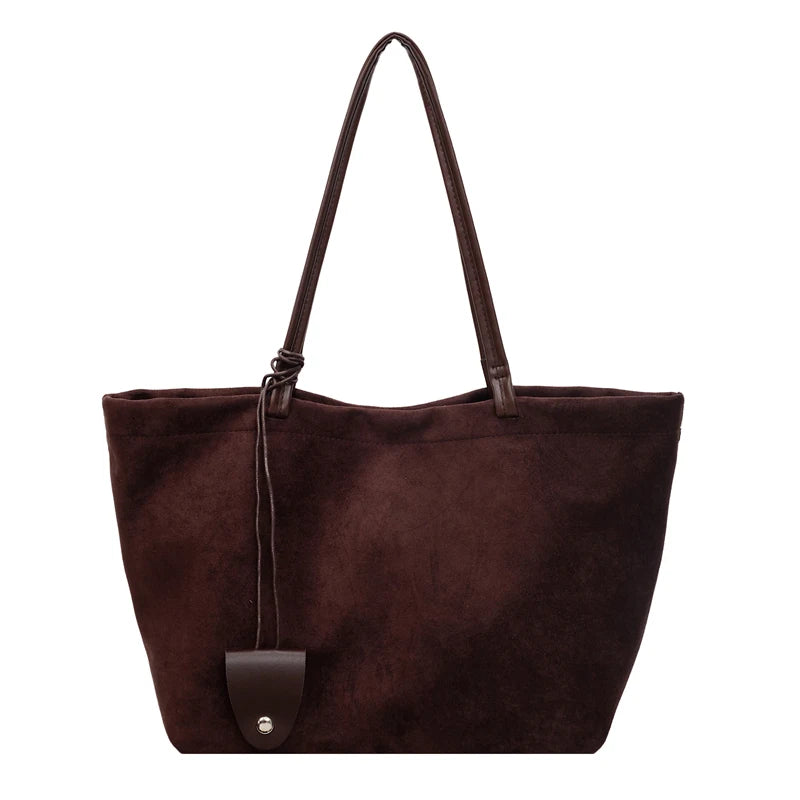 Women Flannel Large Capacity Shoulder Bag