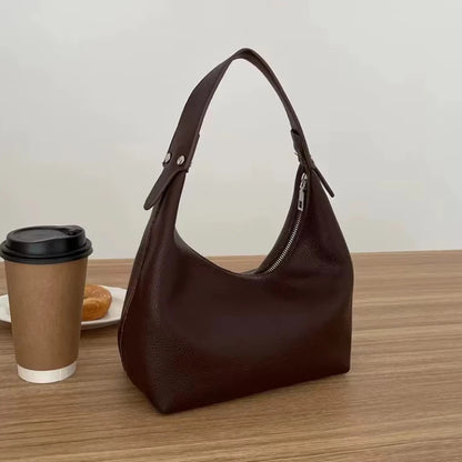 Women Vintage Underarm Bag PU Leather Soft Hobo Shoulder Bags