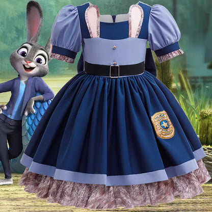 Girls Judy Bunny Police Costume Dress
