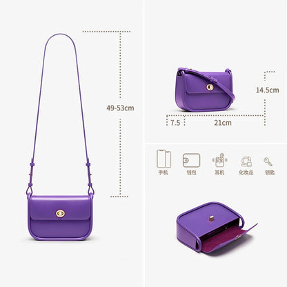 Leather Saddle Crossbody Bag – Women's Designer Shoulder Bag