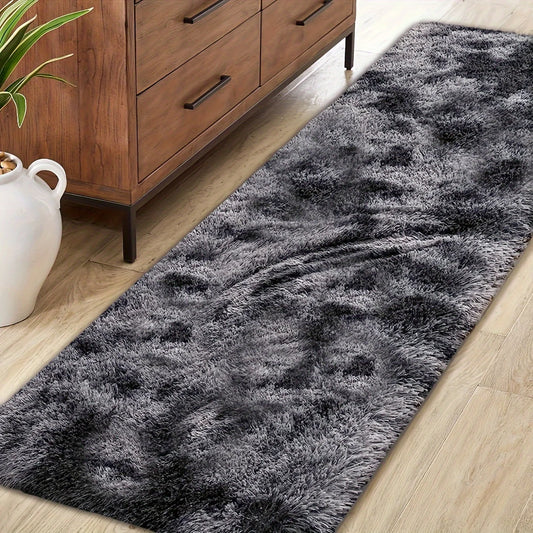 Tie-Dye Plush Shaggy Rug – Soft Non-Slip Carpet for Bedroom & Living Room