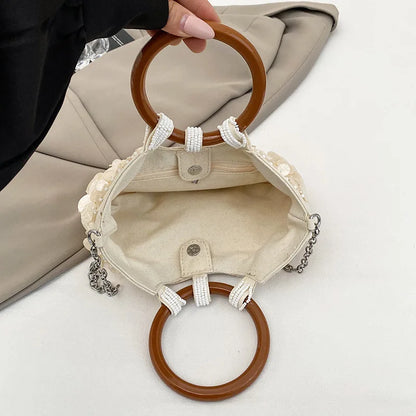 Luxury Woven Seashell Shoulder Bag