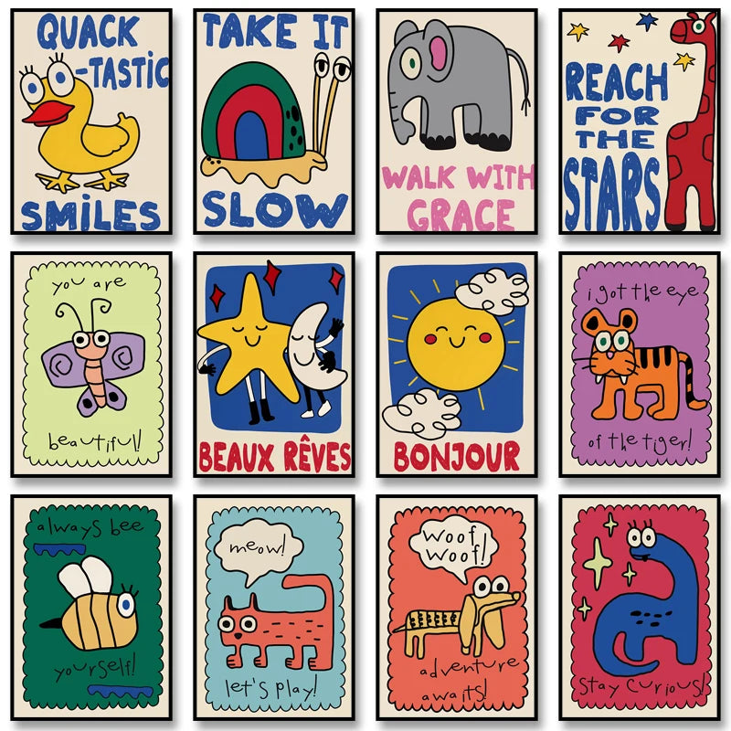 Kids Room Wall Art Poster – Chut Je Reve Typographic Print