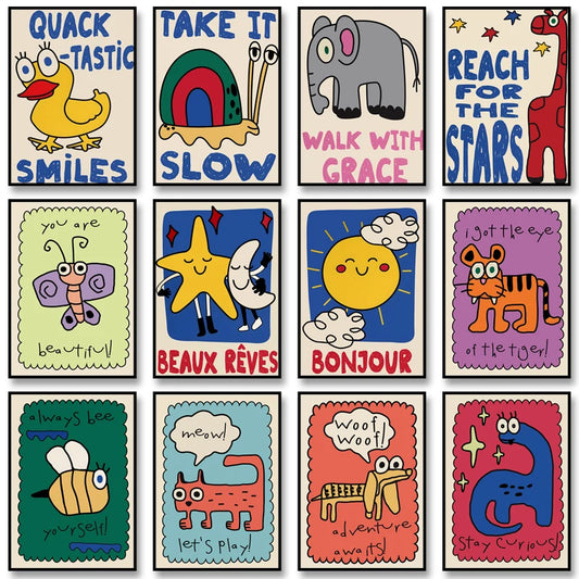 Kids Room Wall Art Poster – Chut Je Reve Typographic Print