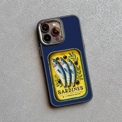 Sardine Can iPhone Case – Cute Fish Pattern Silicone Cover