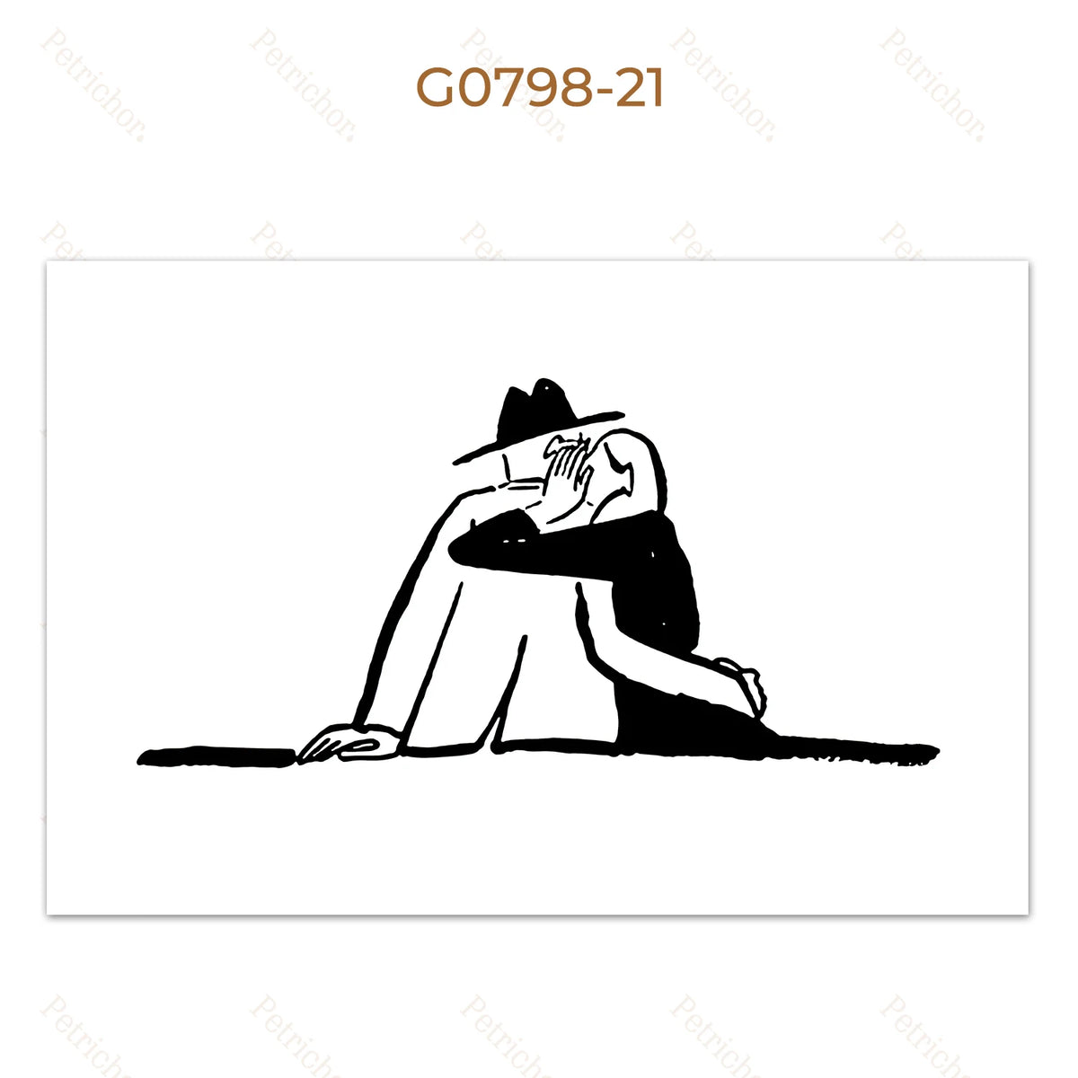 Minimalist Black and White Line Art Canvas Wall Art Print