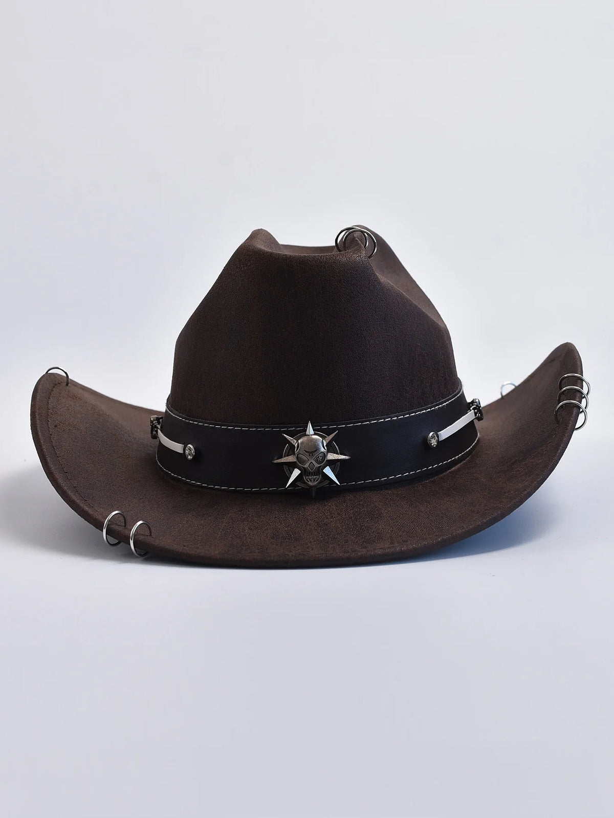 Western Cowboy Hat – Vintage Leather-Style Jazz Sombrero for Men & Women