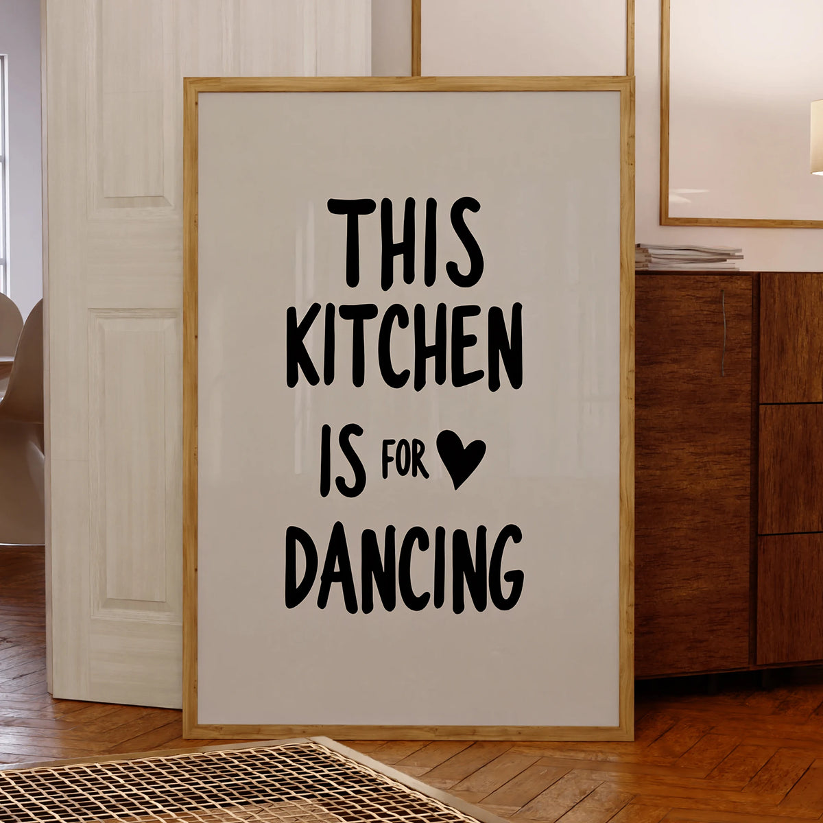 This Kitchen Is for Dancing Canvas Wall Art Poster – Funny Kitchen Print