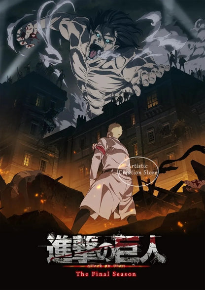 Attack Titan Canvas Poster – Attack on Titan Anime Wall Art