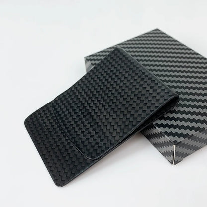 Ultra-Thin Matte Real Carbon Fiber Wallet Slim Money Clip 74 55mm Durable Card Holder Men Women
