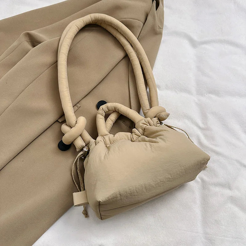 Puffer Tote Bag – Women's Padded Nylon Shoulder Bag