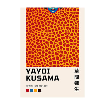 Yayoi Kusama Infinity Nets Poster – Abstract Wall Art Print Unframed