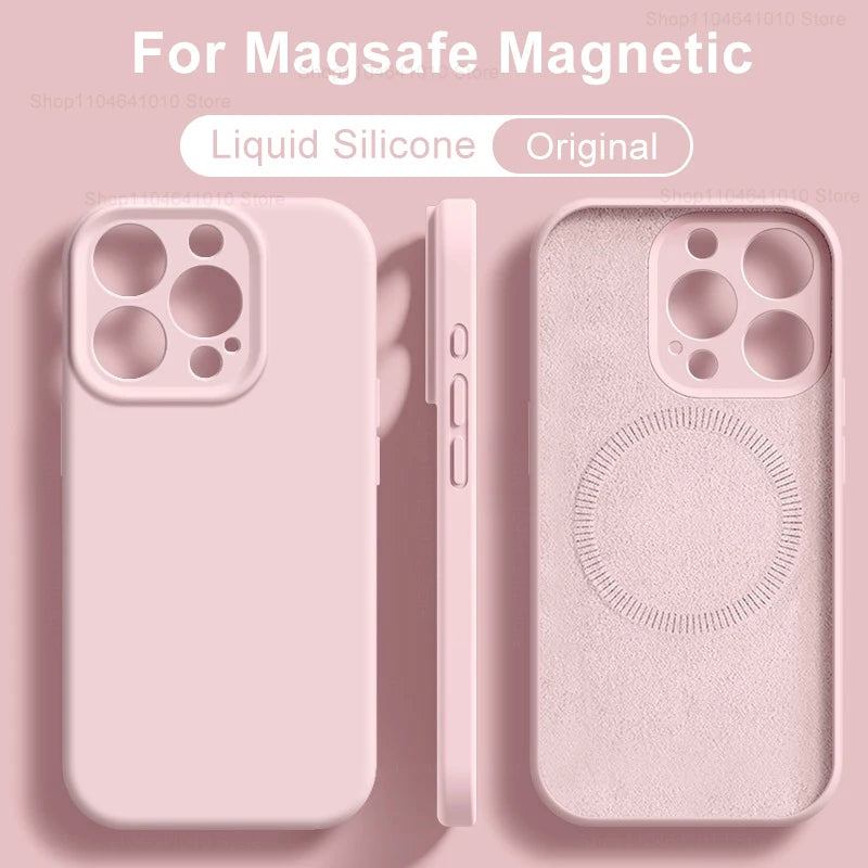 MagSafe Liquid Silicone Case for iPhone 17 16 15 14 13 12 11