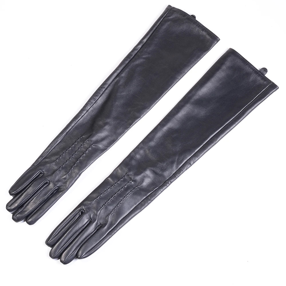 Women's Long Leather Gloves – Elbow Length Opera Evening
