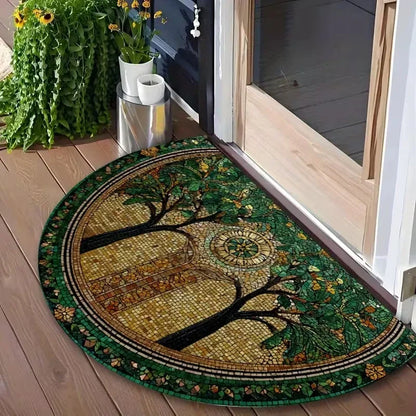 Tree of Life Entrance Doormat Non-Slip Soft Hallway Rug