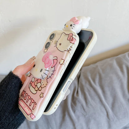Pink Kitty Grip Tok Phone Holder for Samsung Galaxy