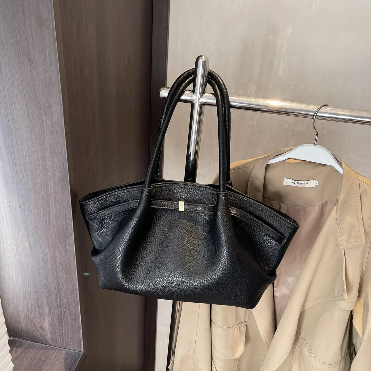 PU Leather Tote Bag for Women – Large Shoulder Handbag