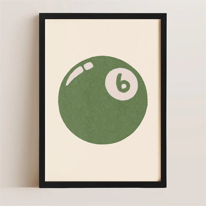 8-Ball Feeling Lucky Minimalist Wall Art Poster