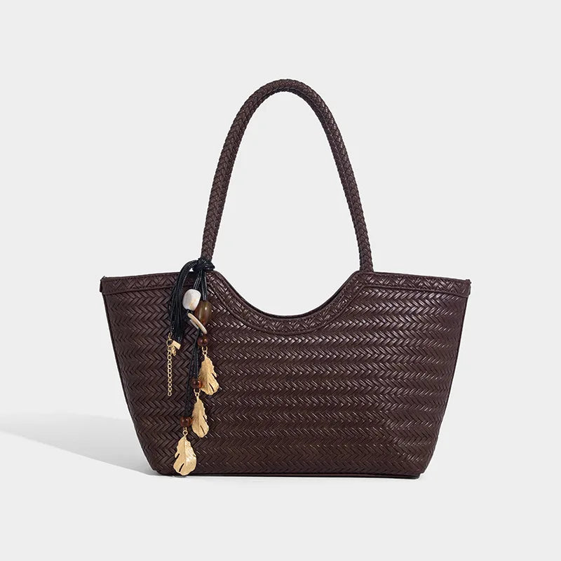 Brand Straw Woven Shoulder Bag
