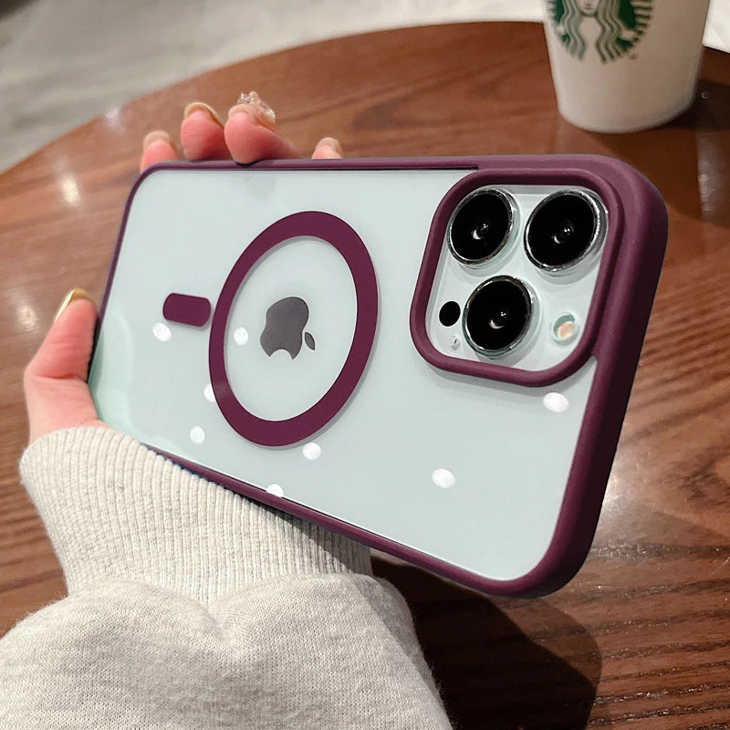 Transparent MagSafe iPhone Case – Colorful, iPhone X to 15 Series