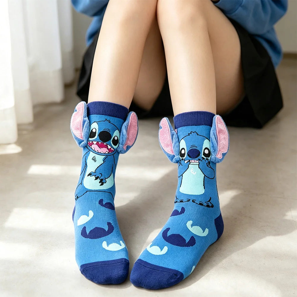 Disney Stitch Funny Cartoon Socks
