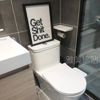 Get Shit Done Motivational Wall Art Print – Black & White Nordic Poster