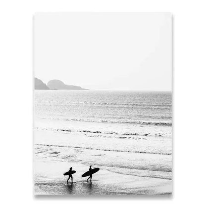 Beach Surf Wall Art Poster – Camper Van & Ocean Landscape