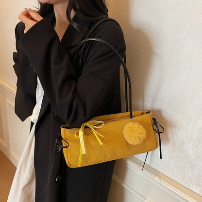 PU Leather Tote Bag – Retro Underarm Shoulder Bag for Women