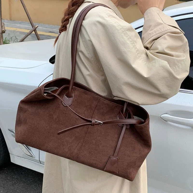 Women's PU Leather Shoulder Bag Winter New Fashion Retro Underarm Bag