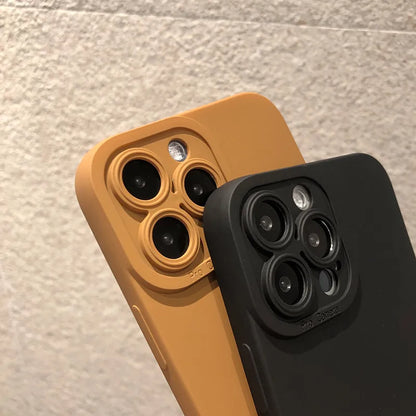 Matte Silicone iPhone Case with Camera Lens Protection