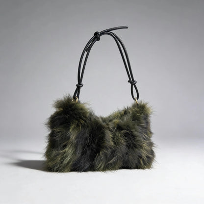Fluffy Fur Shoulder Bag for Women – Luxury Handbag & Purse