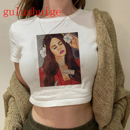 Lana Del Rey Ultraviolence Graphic Crop Top – Women's Vintage Short Sleeve Tee