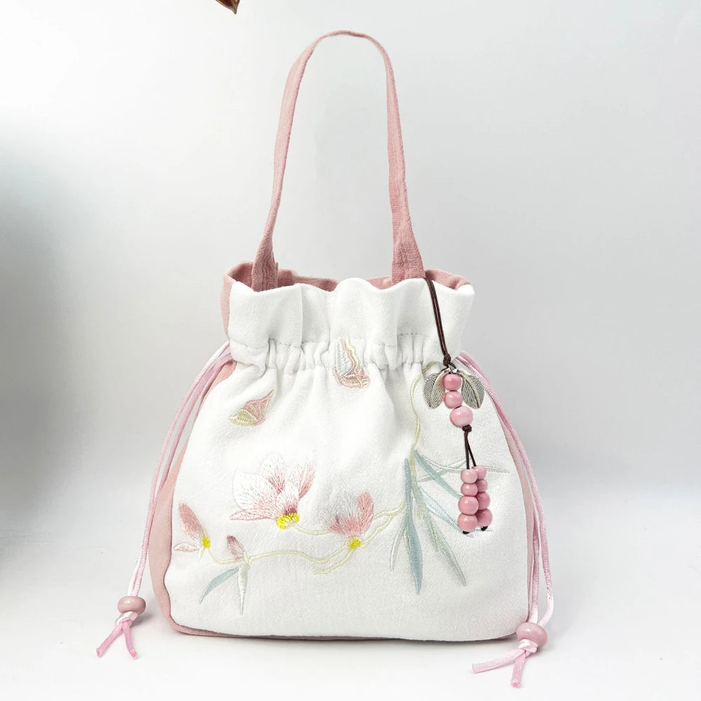 Chinese Style Retro Flower Embroidery Crossbody Top-handle Bags