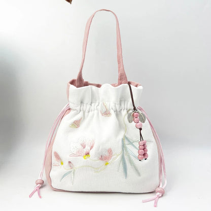 Chinese Style Retro Flower Embroidery Crossbody Top-handle Bags