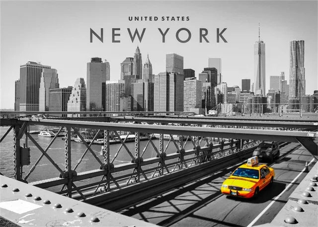 New York City Night View Canvas Wall Art – NYC Skyline Poster