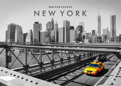 New York City Night View Canvas Wall Art – NYC Skyline Poster