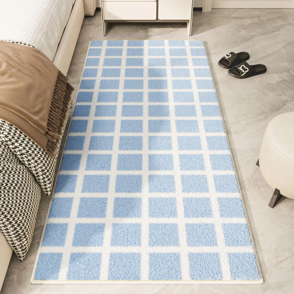 Dopamine Striped Soft Area Rug – Bedroom & Living Room Decoration