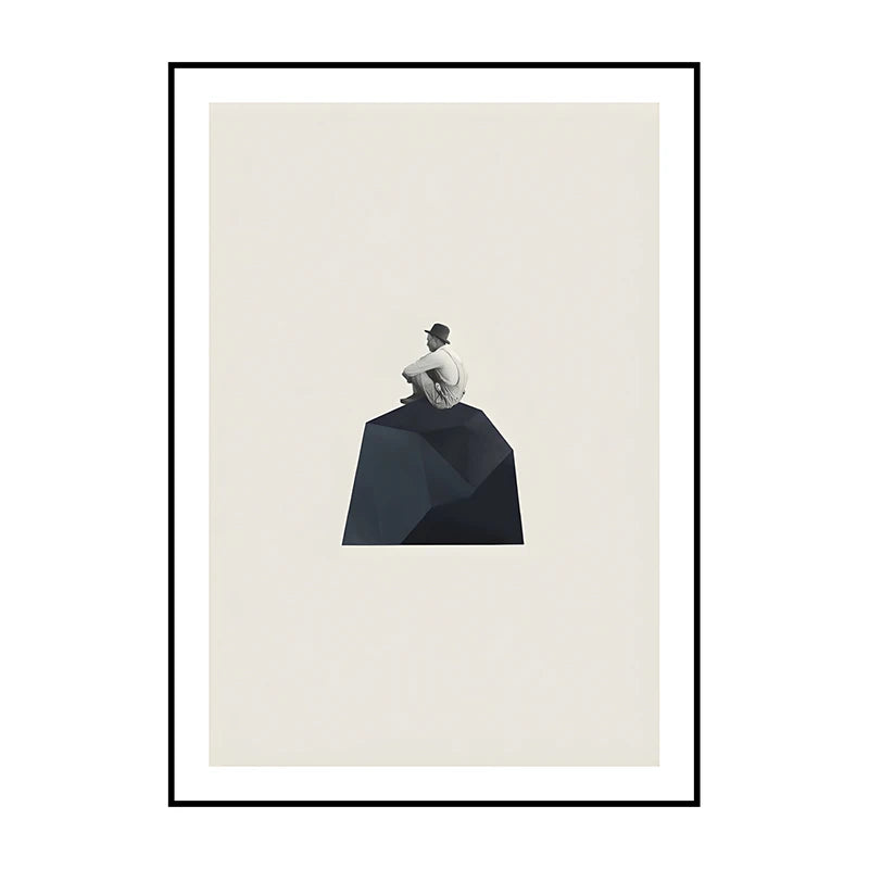 Surrealist Diver Wine Glass Wall Art Poster – Unframed Print